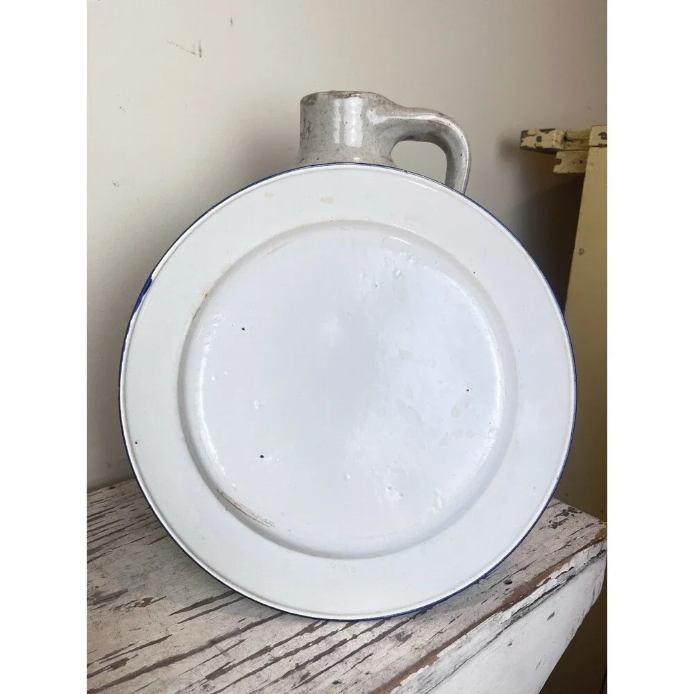Vintage Graniteware Plates (Set Of 2) Fruit Design Farmhouse Kitchen Decor Retro